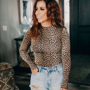 Cheetah print body suit